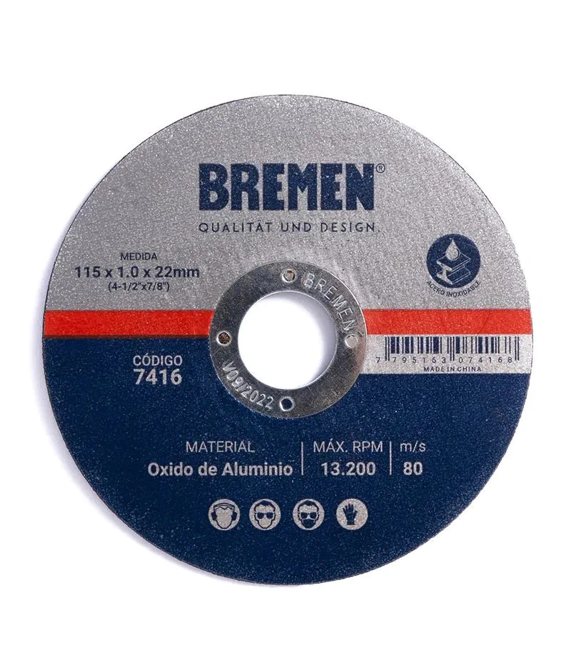 DISCO DE CORTE BREMEN® 4-1/2" (115x1.6x22mm)