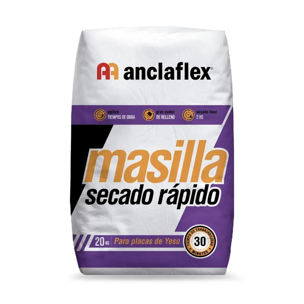 Masilla anclaflex en polvo secado rapido 20 kg